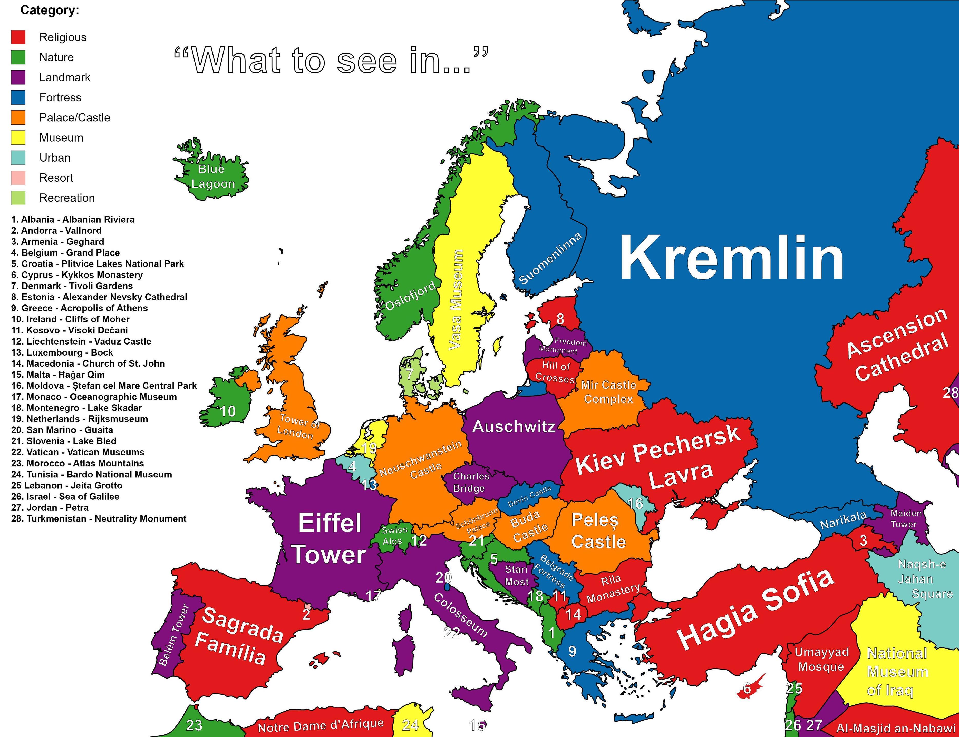 Karta znamenitosti