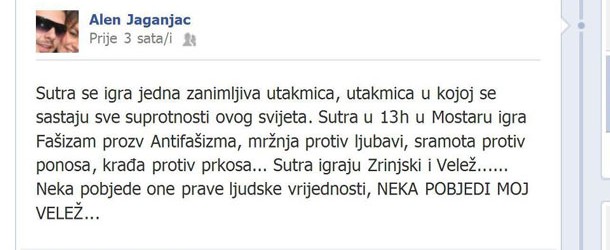 ŠOKANTNO: Predsjednik Unije studenata ”Džemal Bijedić” HŠK Zrinjski poistovjetio s fašizmom