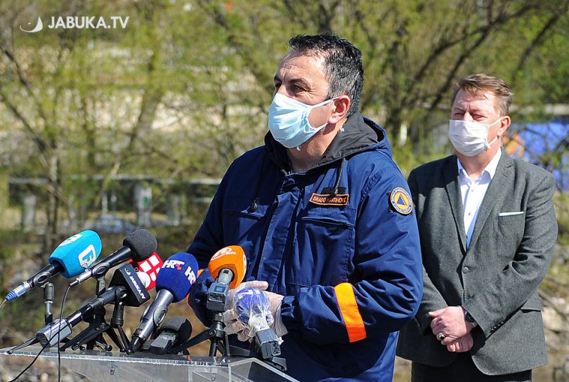 Drago Martinović, ravnatelj Uprave civilne zaštite ŽZH na konferenciji za medije Stožera civilne zaštite ŽZH u Širokom Brijegu