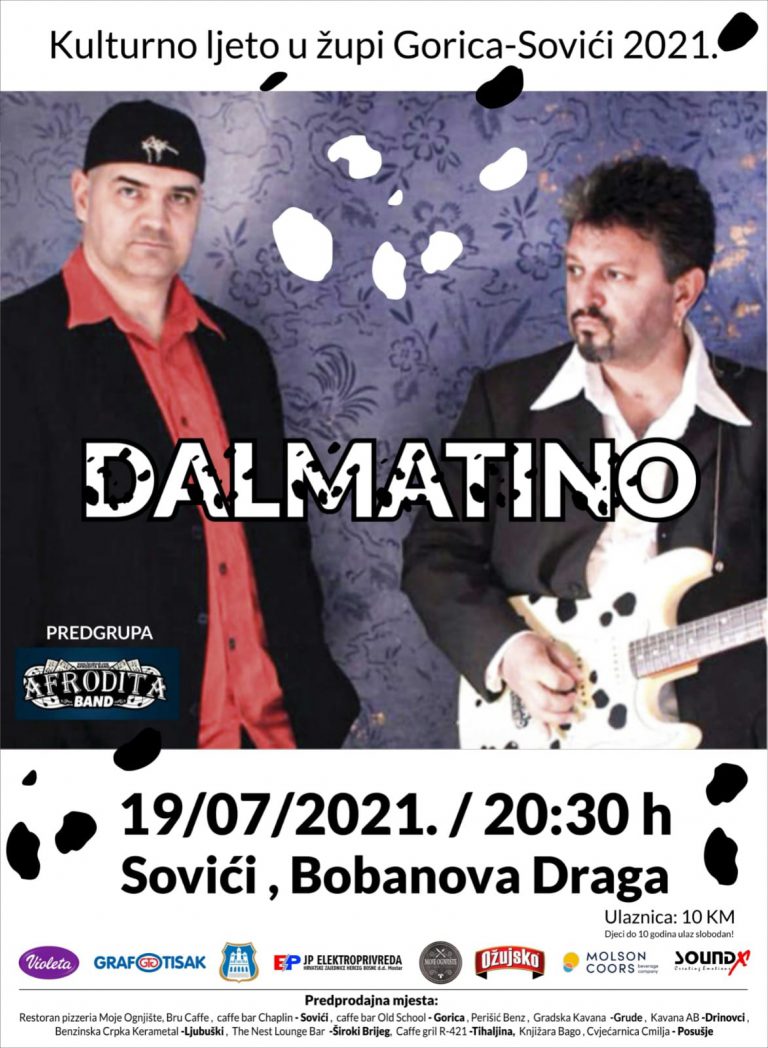 U Sovićima najavljen koncert grupe Dalmatino Hrvatski Medijski Servis