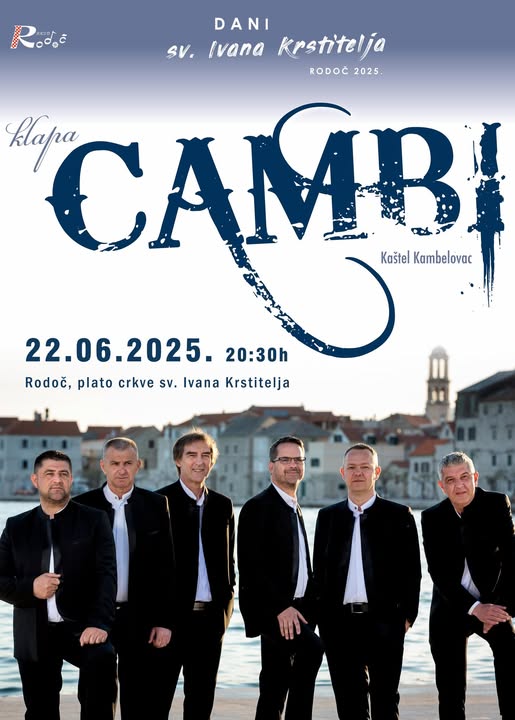 Glazbena večer pod zvijezdama: Klapa Cambi nastupa u Rodoču