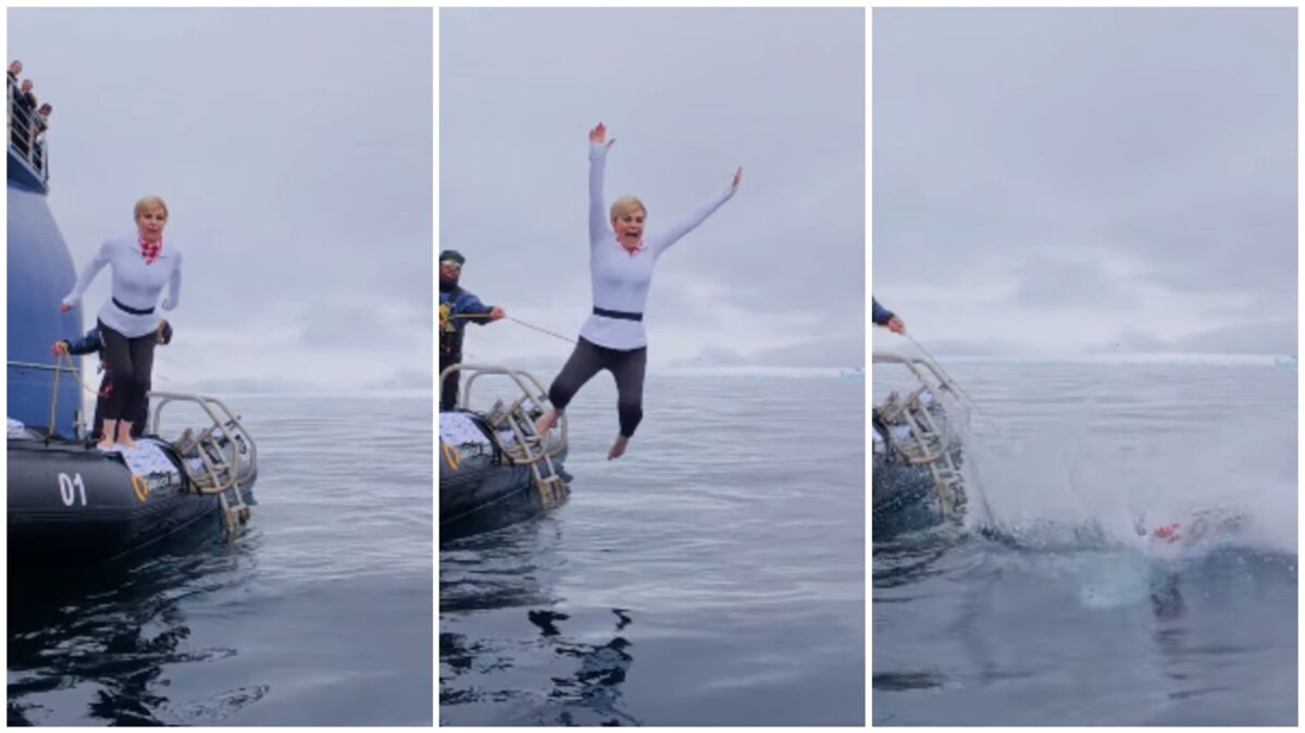 Kolinda skočila u ledeno more na Antarktici, neki mislili da je video AI